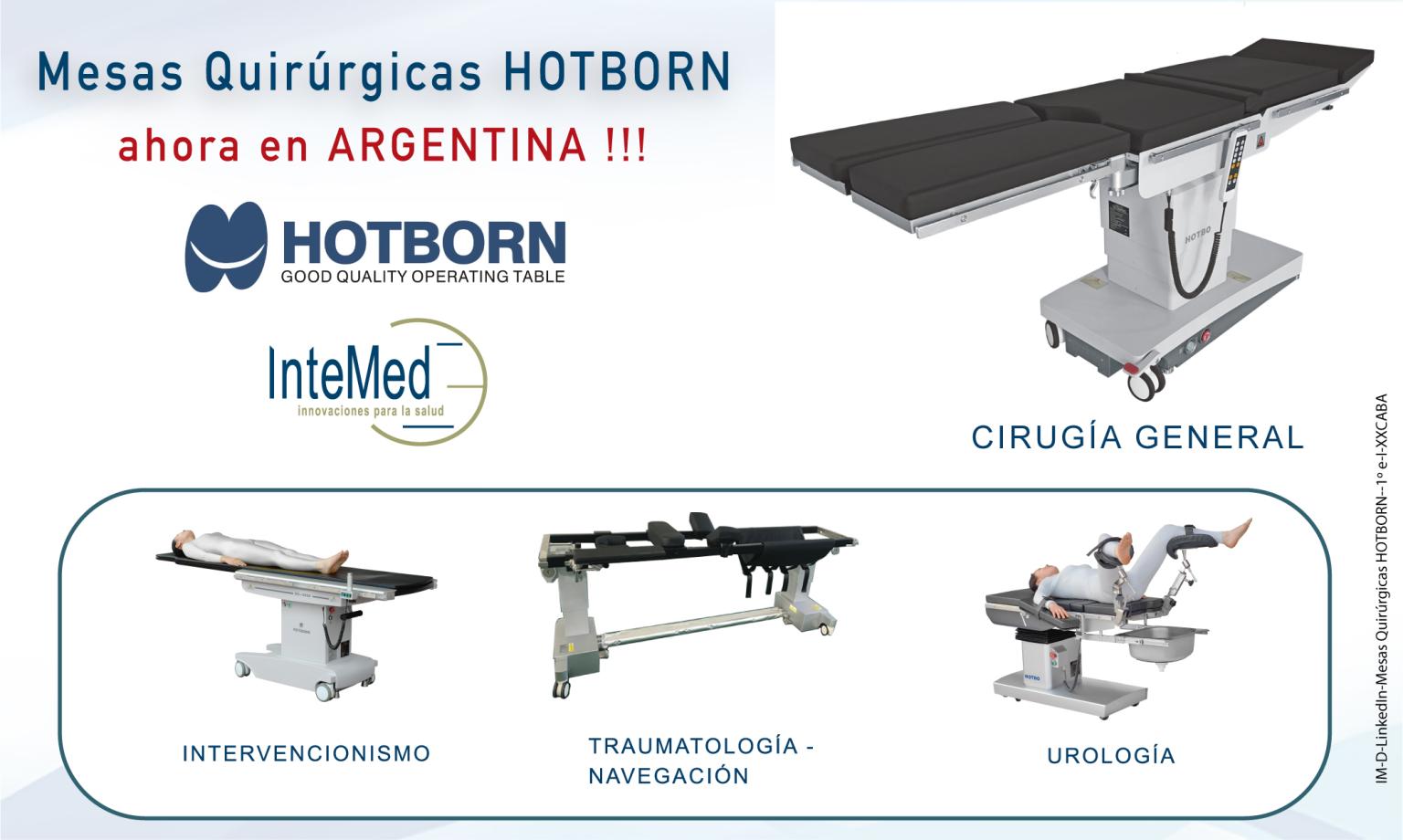Mesas Quirúrgicas HOTBORN ahora en Argentina! Partner de InteMed SA.